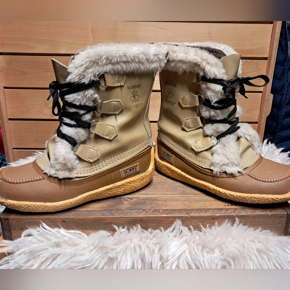 Sorel Nanook Waterproof Winter Boots Size 8 - Picture 3 of 8